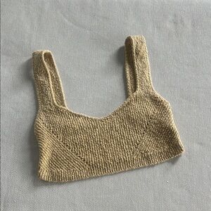 Urban Outfitters Tan Knit Crop Top